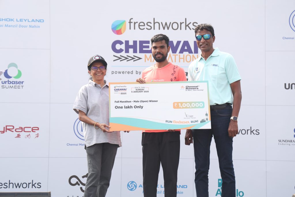 Gyan Babu and Senait Kefelegn win the Freshworks Chennai Men’s and Women’s Full Marathon 2025 powered by Chennai Runners