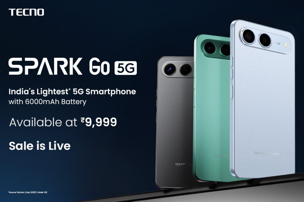 Double Up’ Your Expectation – TECNO Spark Go 5G Sale Starts August 21, Priced ₹9,999